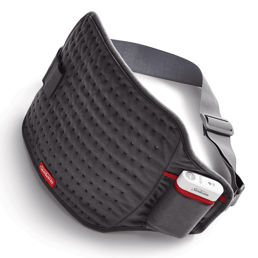 Sunbeam GoHeat Cordless Basic Heating Pad, Gray, 3 Heat Settings